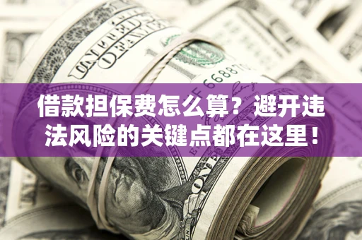 济南借款担保费怎么算？避开违法风险的关键点都在这里！